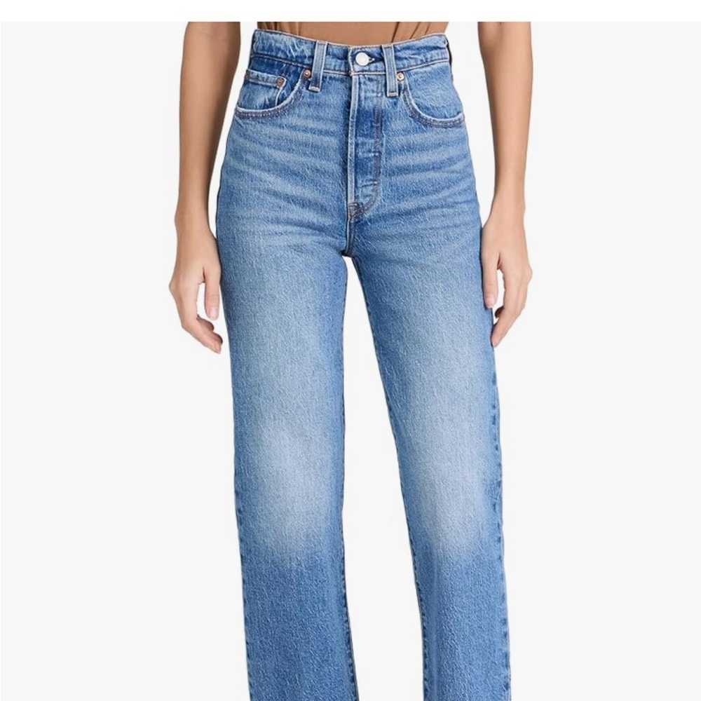 Rib Straight Ankle Jeans